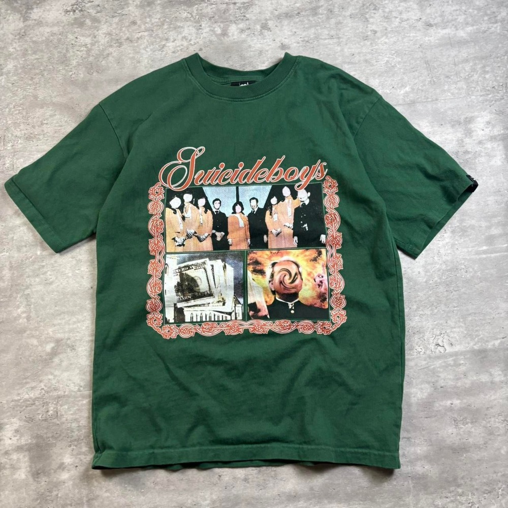 G59 Suicide Boys Revelations Graphic Tee Mens Small Green Summer 22 RARE